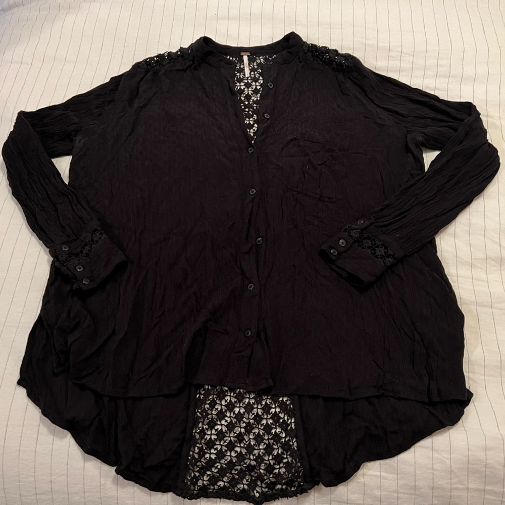 Free People black blouse, size small